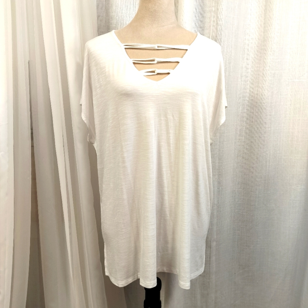 2/$30 NWT Torrid Size 0‎ Supersoft Slub Twist Dolman Tee Womens L 12